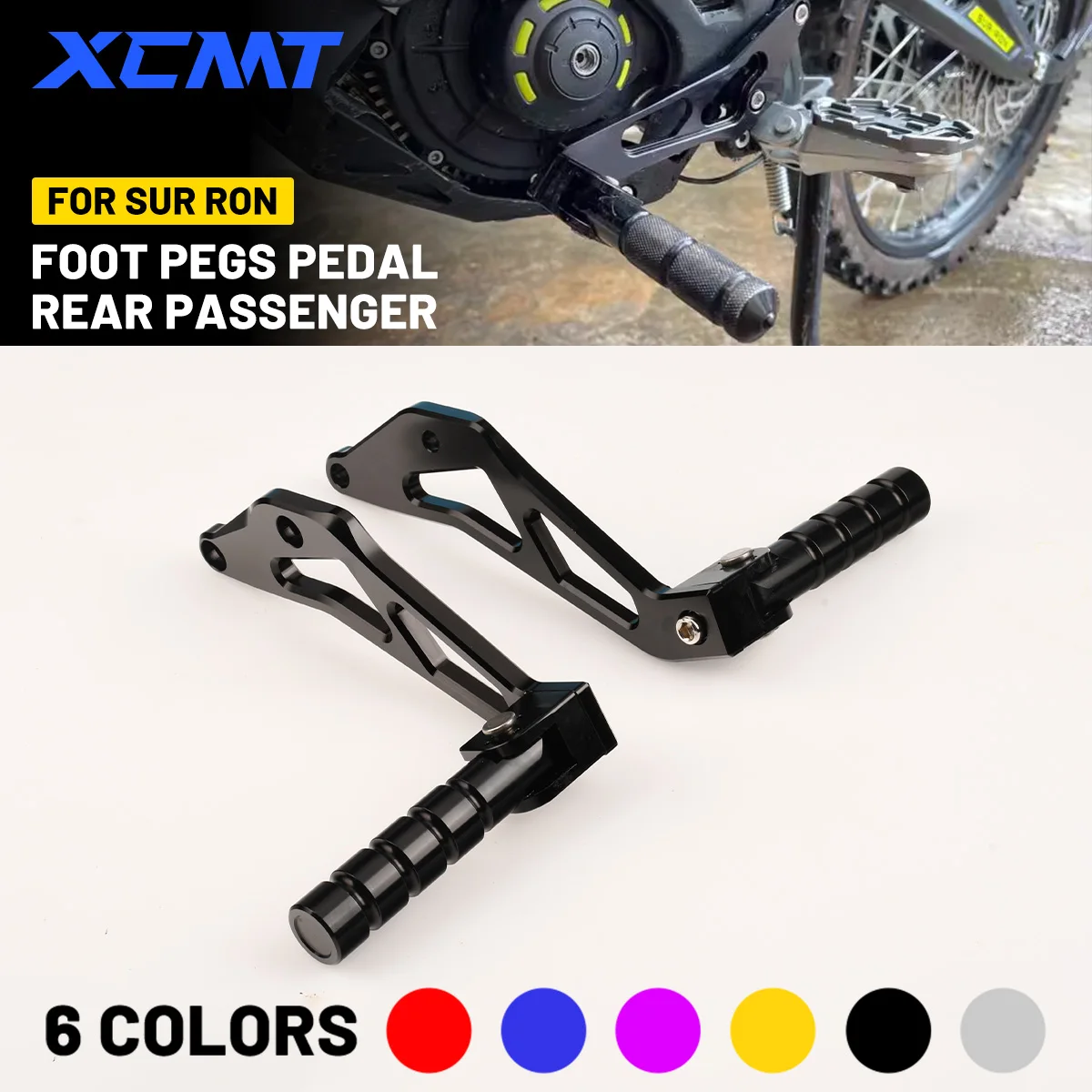 

Electric Motorcycle CNC Rear Foot Pegs Pedal Bracket Passenger Footrests For Sur Ron Light Bee X/S/L1E For Segway X260 X160