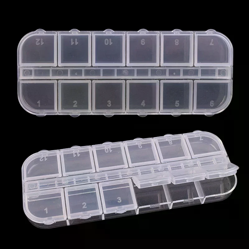 1pc caixa de armazenamento dental 12 recipiente suportes ortodônticos dentais bandas peças caso