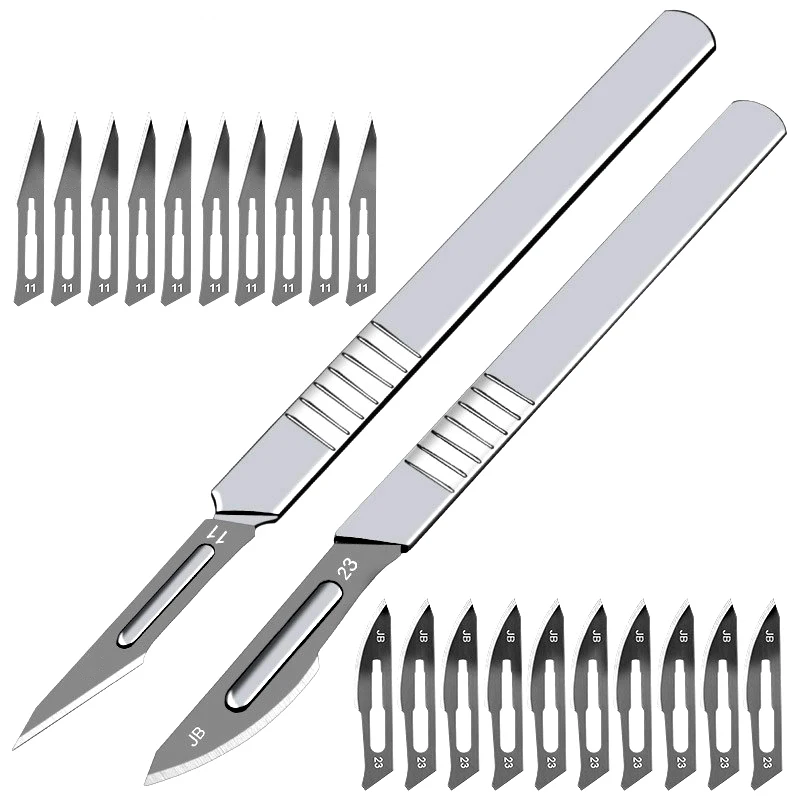 Multifunctional carbon steel surgical blades metal holder cutting blade for PCB CPU Glue removal mobile phone repair DIY tools