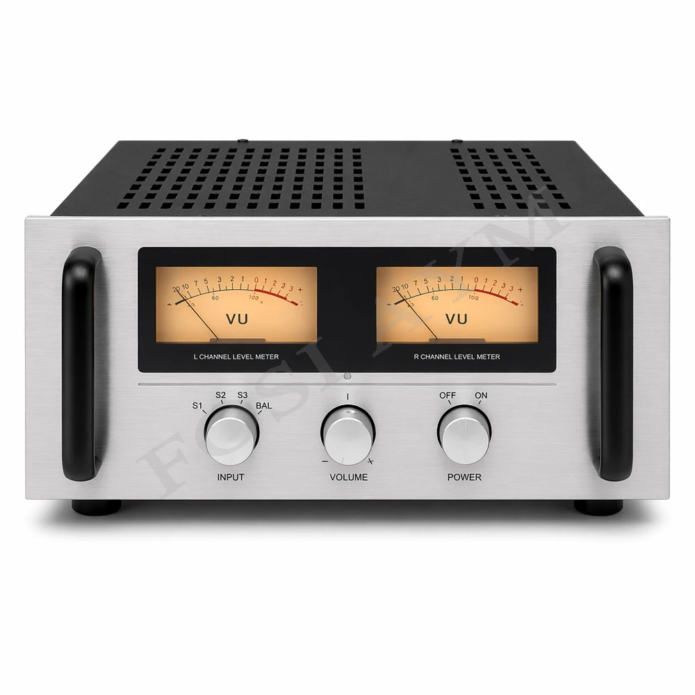 FOSI AYM 390x330x150mm AN M2 Aluminum Amplifier Chassis VU Meter Tube Pream Case Compatible AN P1 P2 KIT-4 Audio Enclosure - view 4