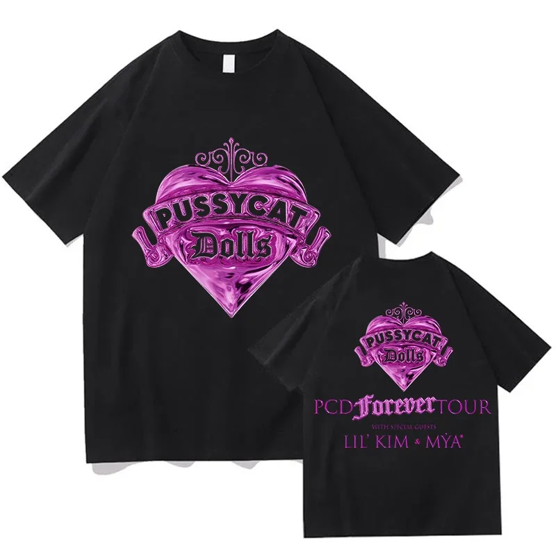 Women Pussycat Dolls Club Song T-shirts Casual Loose Summer O-neck Tshirts Unisex Streetwear Design Graphic Print Merch Clothing