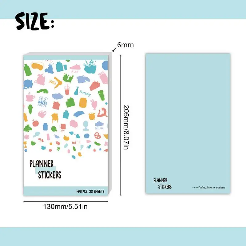 ملصقات مخططة للنساء لوازم القصاصات اليومية 28 ورقة ملصقات مخططة للبالغين والرجال والنساء التقويم الجمالي &