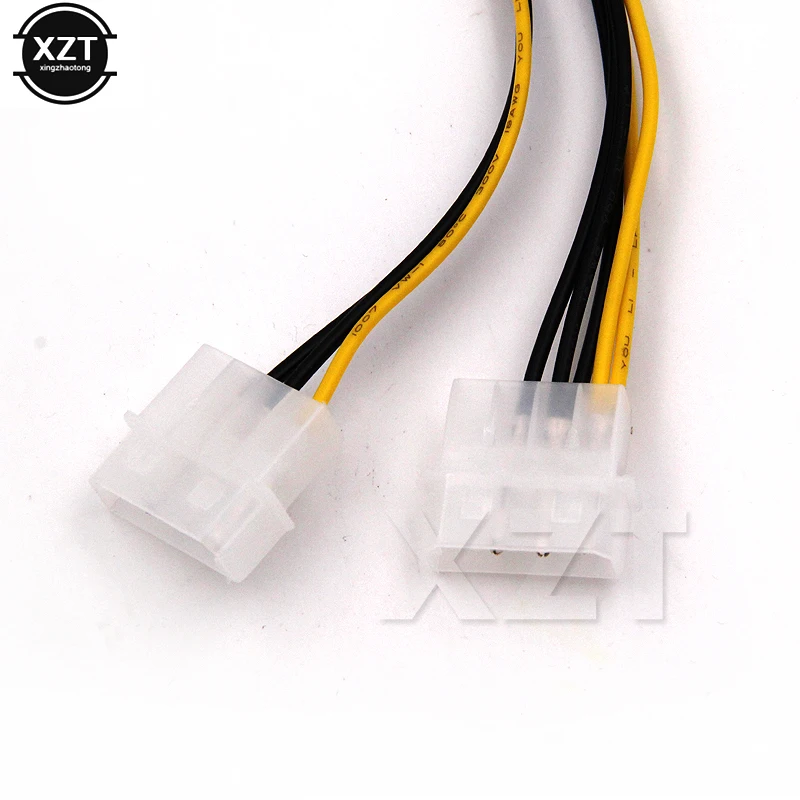 Hot 6 inch 2 x Molex 4 pin to 8-Pin PCI Express Video Card Pci-e ATX PSU Power Converter Cable - Molex to Pcie 8 pin Adapter new