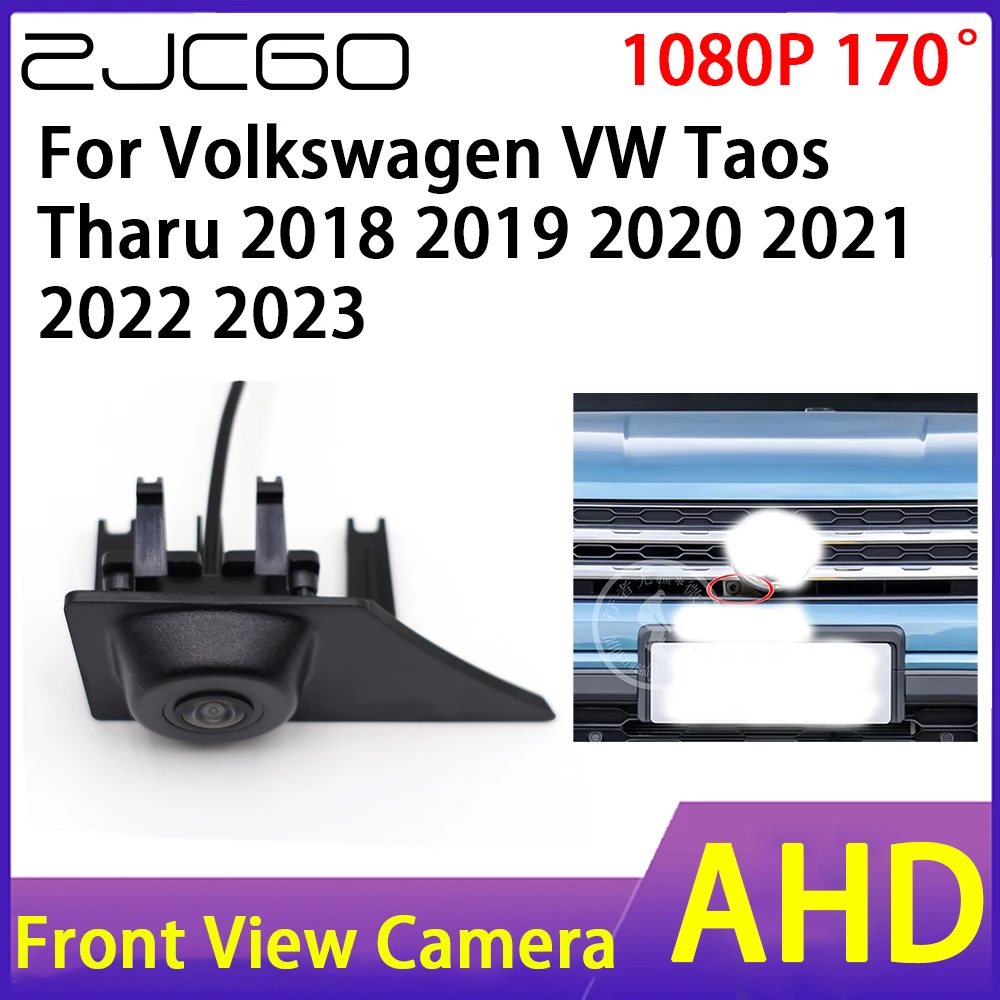 ZJCGO Car Front View Camera AHD 1080P Waterproof Night Vision CCD for Volkswagen VW Taos Tharu 2018 2019 2020 2021 2022 2023