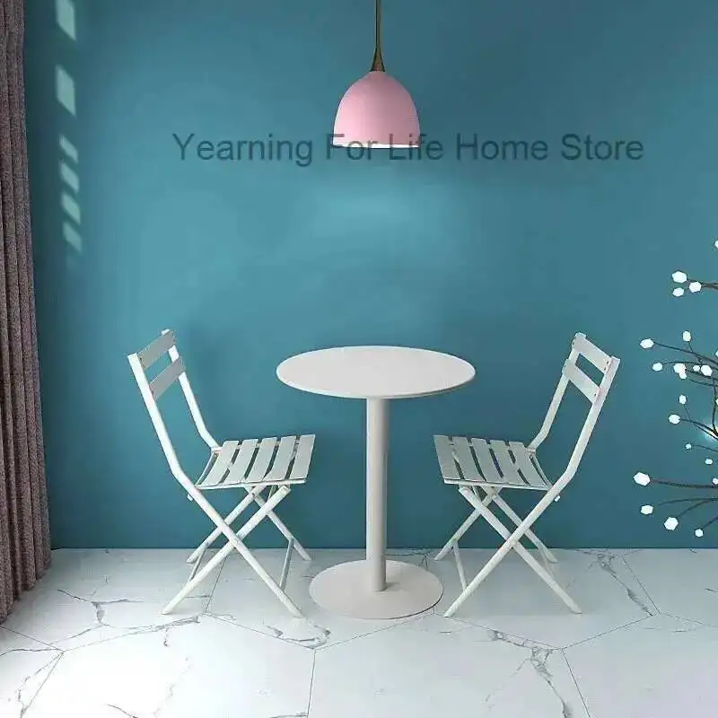 

Small Unique Coffee Style Round Table Table Simple Modern Home Side Few Leisure Iron Art Photo Mesa Auxiliar Terrace Furniture