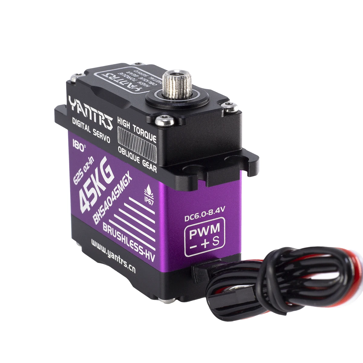 YANTRS 45KG Brushless Servo Motor Helical Gear High-speed Monster Torque Waterproof 180ยฐRC Steering Servo 1/8 1/10Crawler RC Car