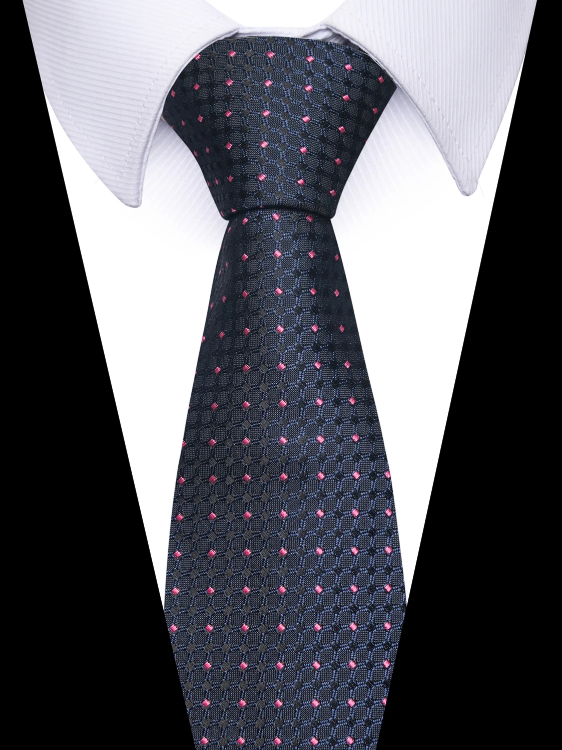 Corbata de seda rosa para hombre, 100% cm, 7,5 colores, estampado, día conmemorativo, boda, vacaciones, 160