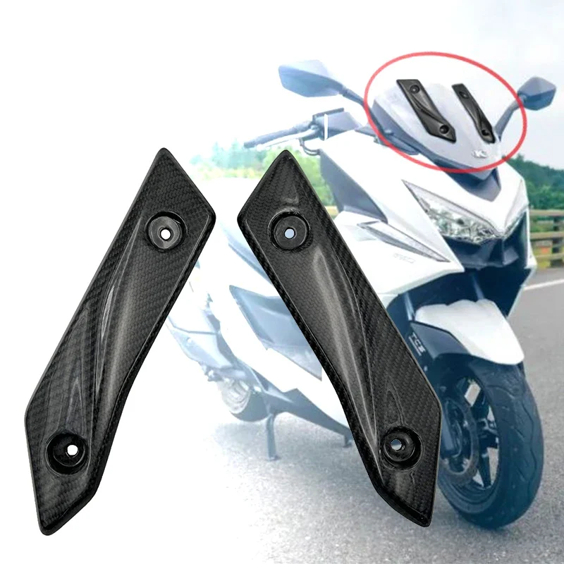 

Motorcycle Real Carbon Fiber Windshield Strips Cover Bracket Bars Stent Adapt Guard Fits For For KYMCO XCiting ST250 Xciting250