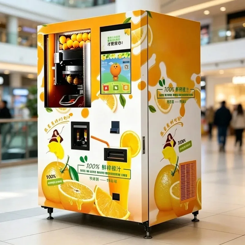 FL Customized Wholesale Anti Corrosion Orange Juice Vending Machine for Round Clock Commercial Running