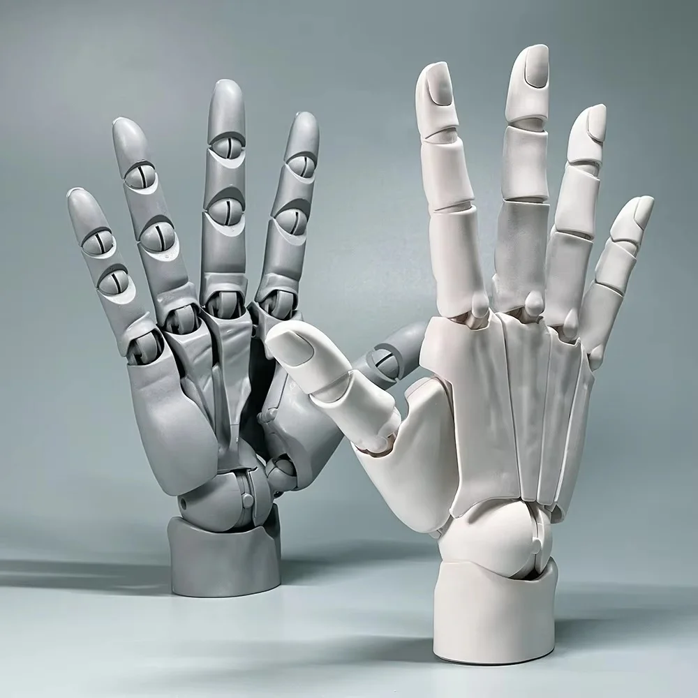 Hochgelenktes Handmodell im Maßstab 1:1, linke und rechte Hände, anatomische Skulptur mit Gelenk für Kunstzeichnungen, Anime-Figur