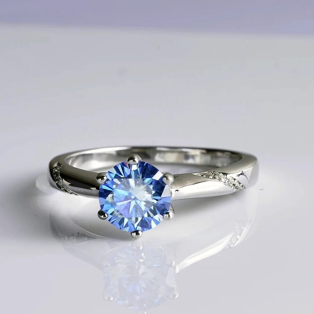 JoyceJelly S925 Ring With 1CT D Color Moissanite Diamond Female Classical Sterling Silver 925 Jewelry For Wedding Engagement
