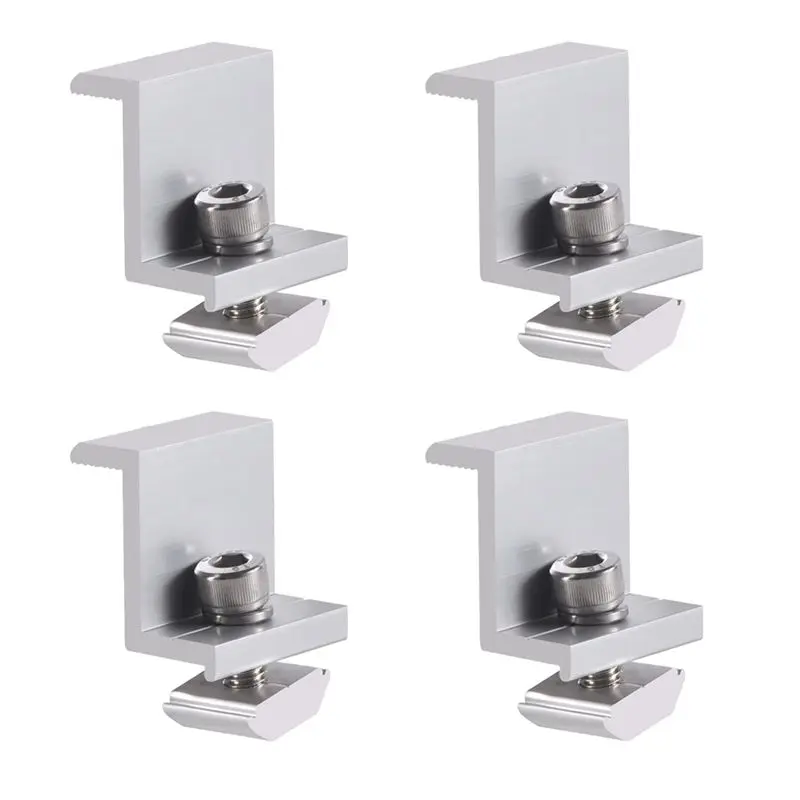 A60Z4 Pieces Solar Module Holder End Clamp Kit Solar Panel Edge Clamp Brackets Adjustable Solar Panel ,30Mmmay