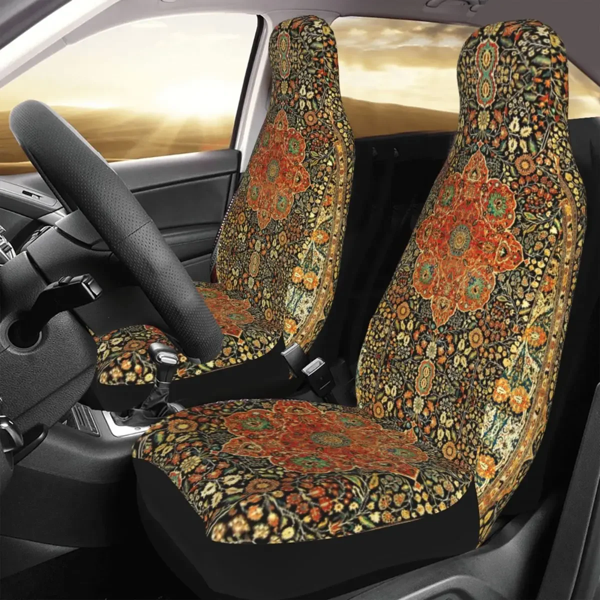 Antique Persian Bohemian Universal Car Seat Cover Protector Interior Accessories For SUV Car Seat Covers Fabric Seat Protector