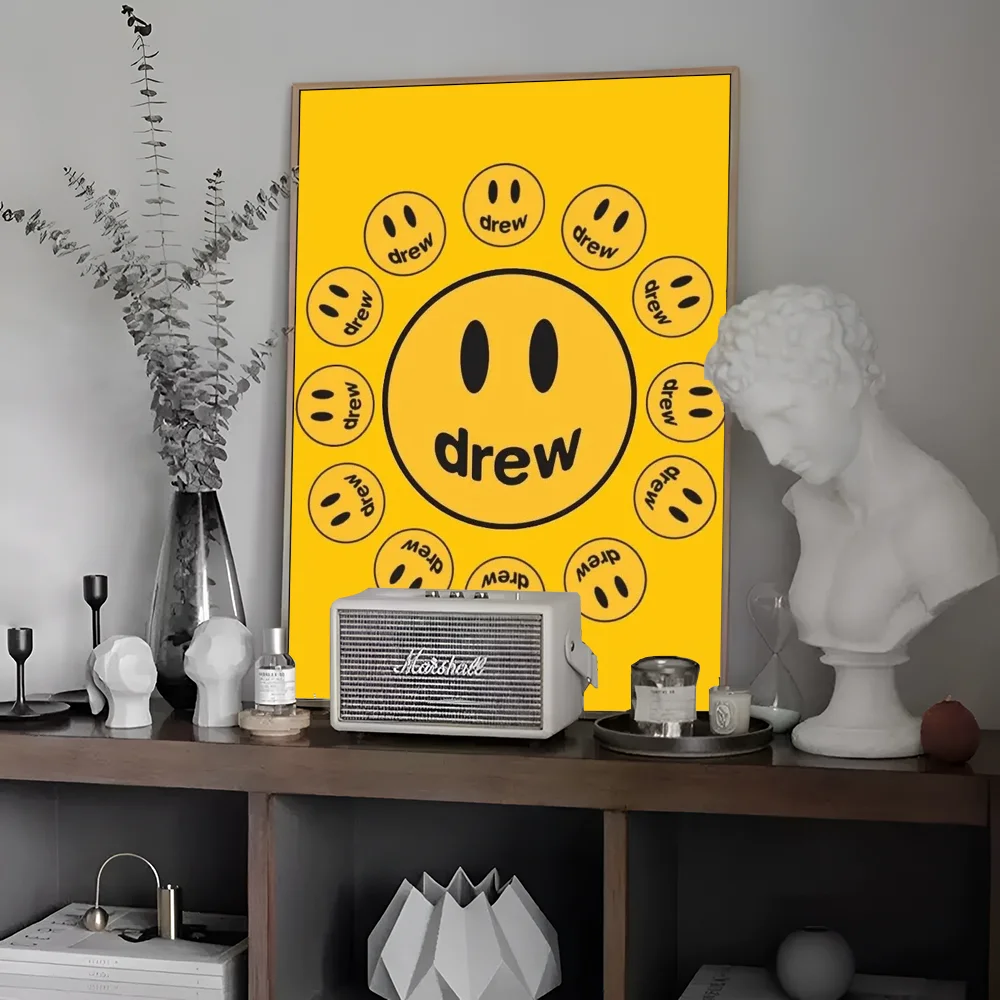 D-drewhouse Smile Anime Posters Sticky Whitepaper Sticker DIY Room Bar Cafe Kawaii Room Decor