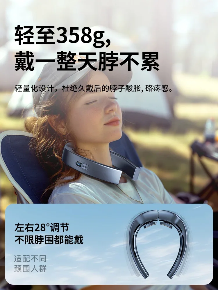 Подходит для мини-вентилятора для шеи емкостью 6000 мАч. Портативный холодильный вентилятор TEC для шеи. USB-зарядка. Безлопастной вентилятор для шеи. Мини-воздух c.