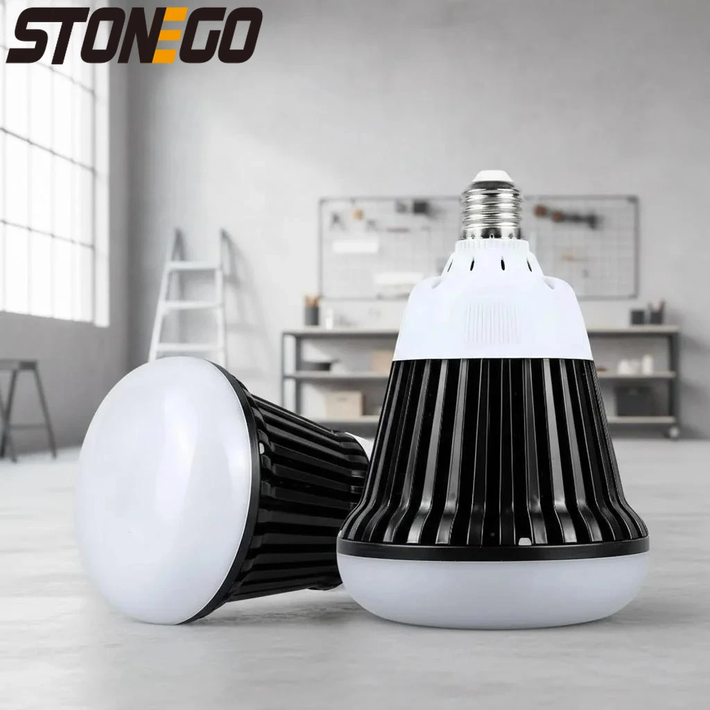 

Мощная светодиодная лампа E27, черная, алюминиевая, долговечная, энергосберегающая, Jindun