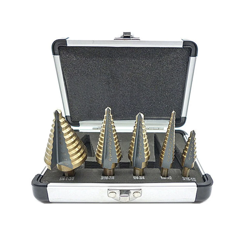 1 Set Step Drill Bit Set Hss Cobalt Multiple Hole 50 Sizes Cobalt Titanium Conical Carbide Drill Perforator Hole Cutter Tool