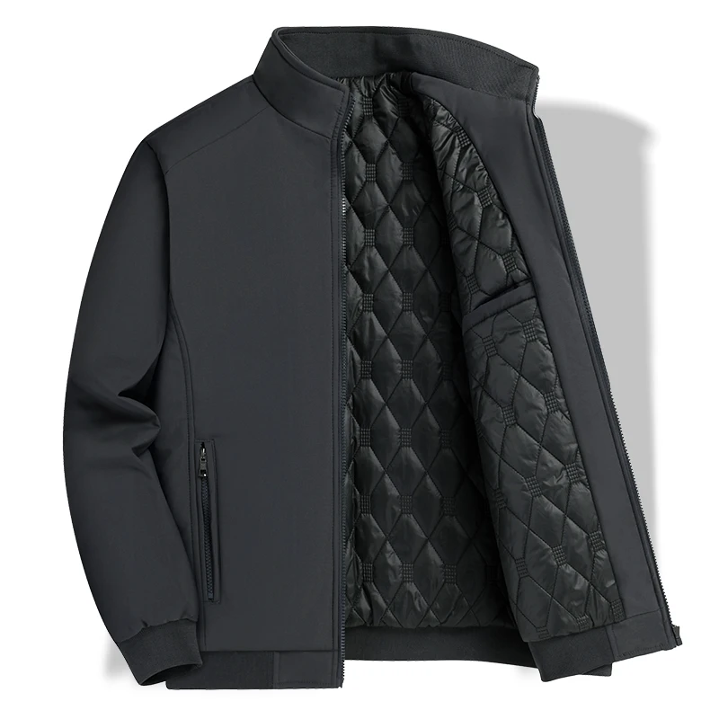 

Thick Jackets Middle Aged and Youth Spring and Autumn Winter Retro Baseball Jackets Men Casual Versatile Trendy Brand Jackets