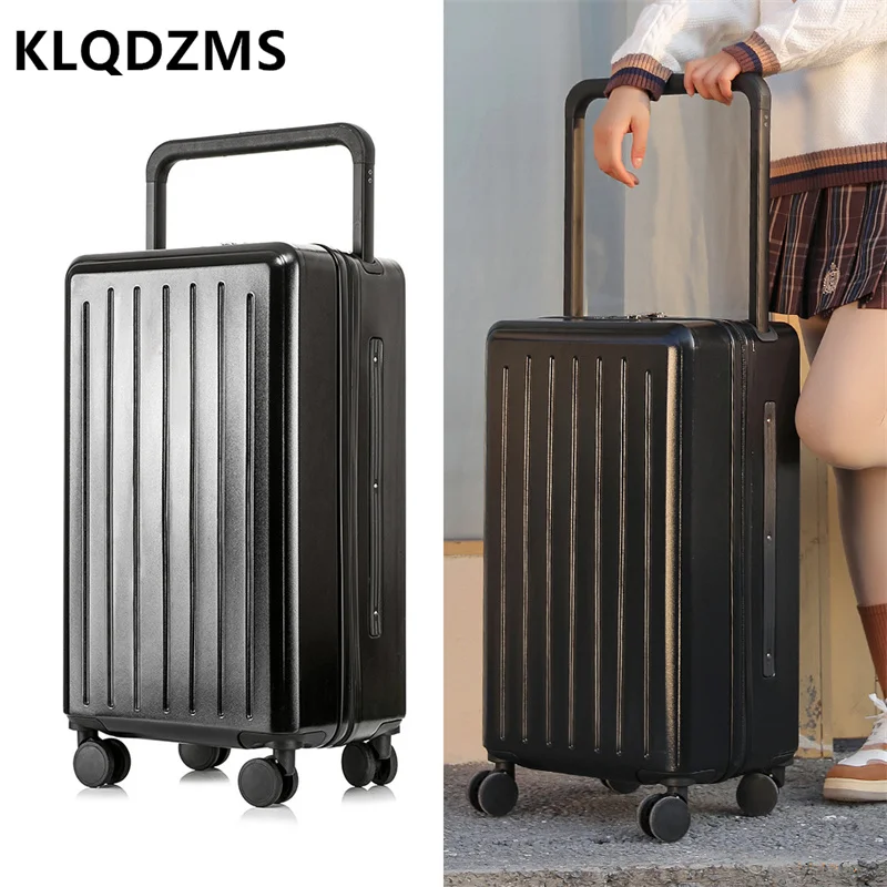 

KLQDZMS Student Suitcase ABS+PC Boarding Case 24 Inch Trolley Case Durable 20" Wheeled Travel Bag Carry on Travel Luggage