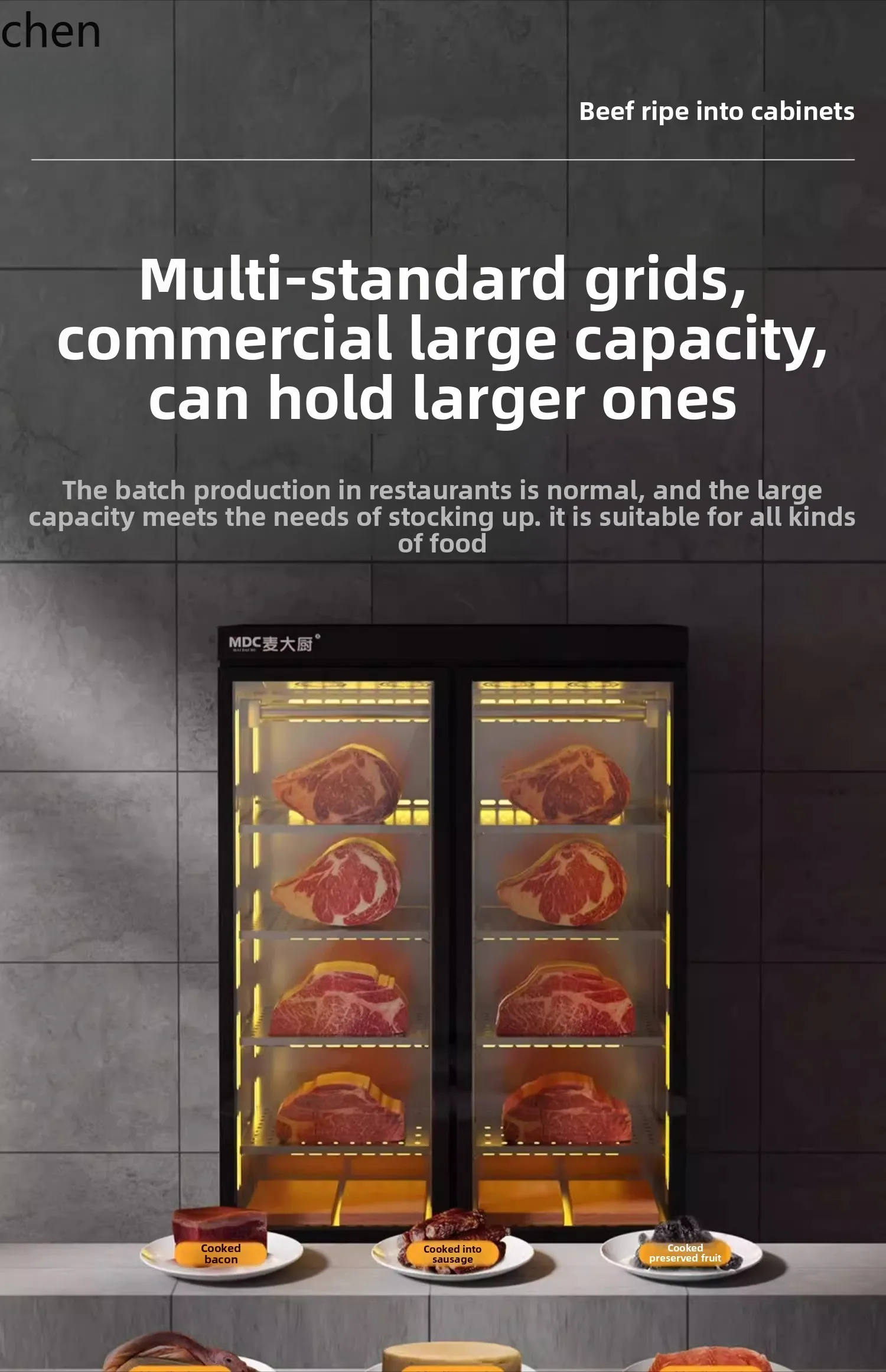 Vetrina congelata per armadio a temperatura costante frigorifero e fresco commerciale a secco e umido ZML