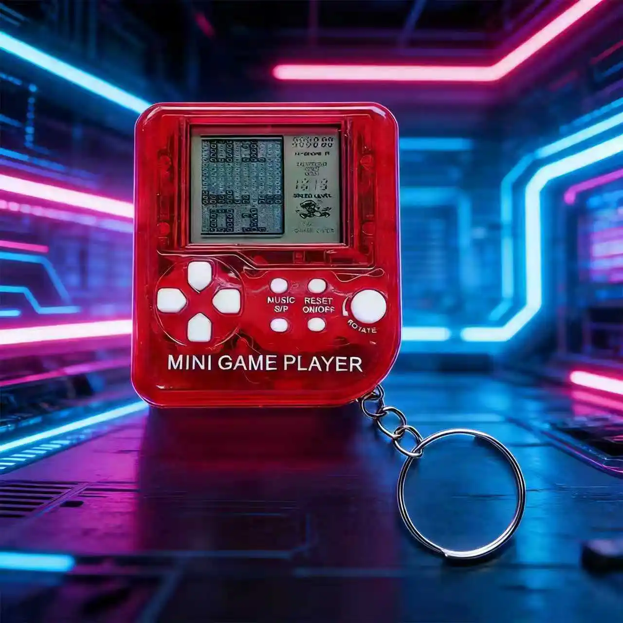 Retro Mini Handheld Game Console Keychain Classic Tetris Electronic Game Machine Portable Educational Toy For Kids Gift - view 3