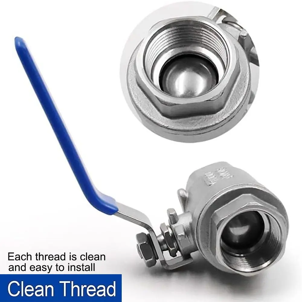 

Новый шаровой кран из нержавеющей стали SS304 1/2 дюйма 3/4 дюйма 1 дюйма 1/4 дюйма 3/8 2P шаровой кран с резьбой, высокая термостойкость, ручные клапаны