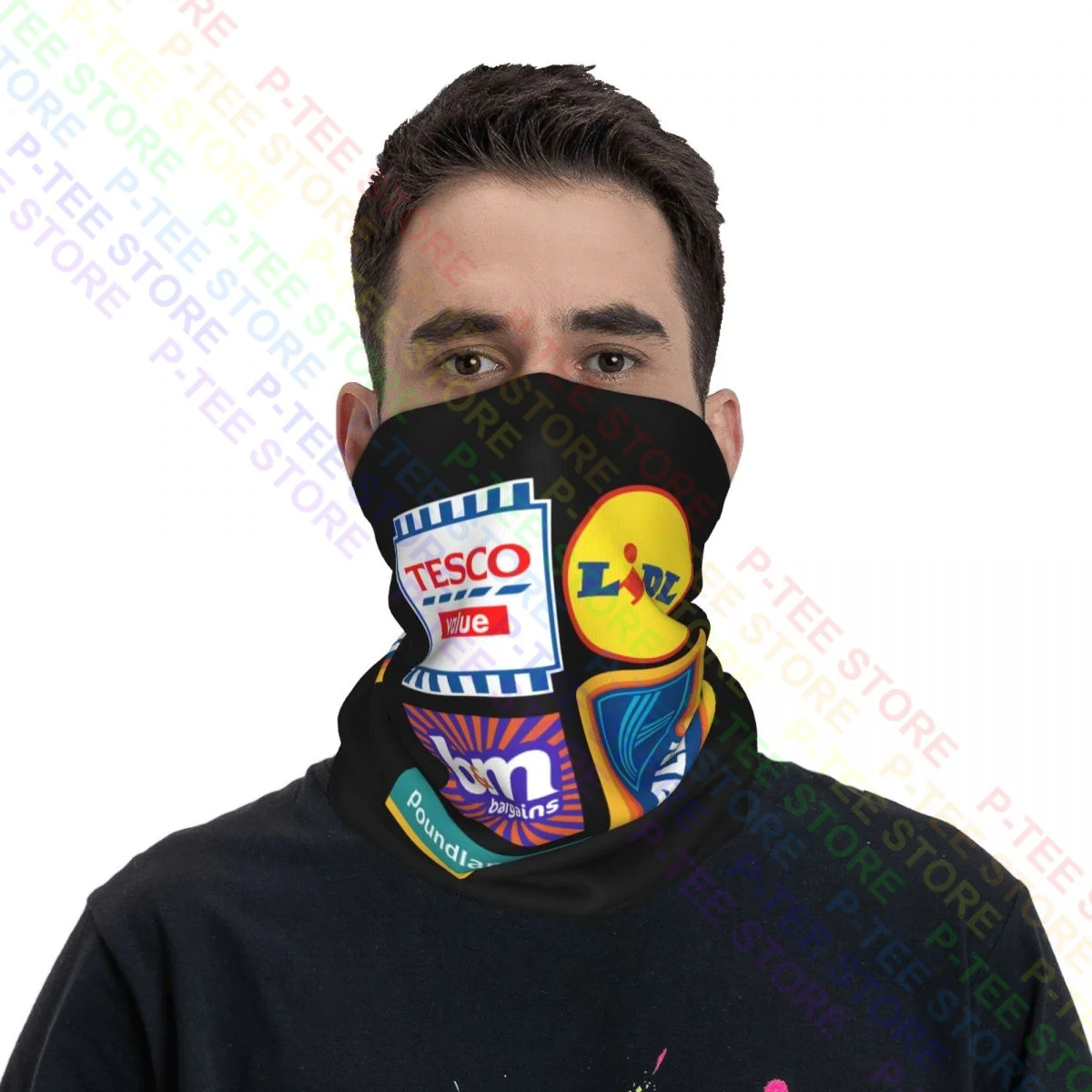 Budget Supermarket , Tesco Value, Lidl, Aldi,Poundland Neck Gaiter Bandana bufanda máscara facial media