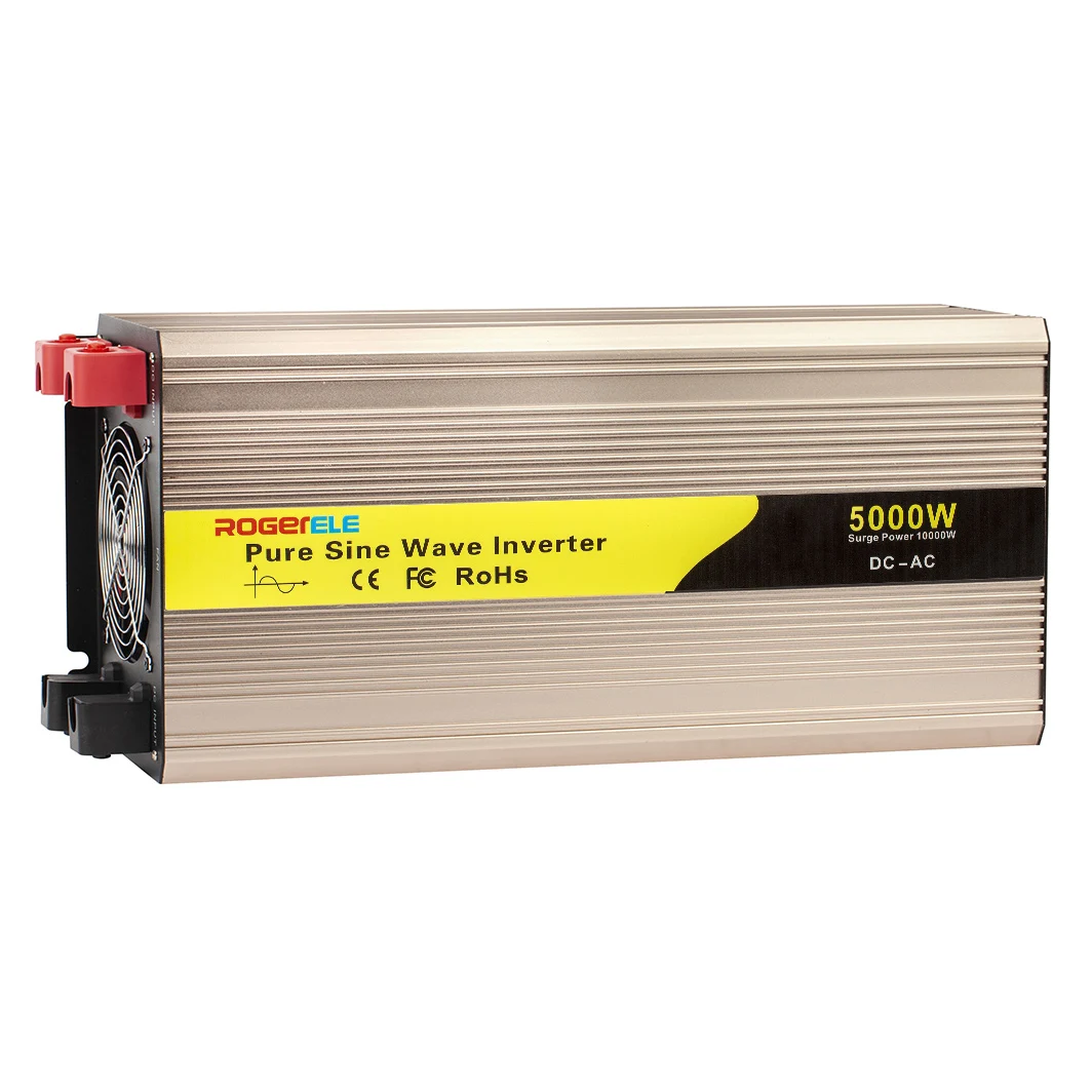 Chinese Factory Rogerele Brand Wholesale Pure Sine Wave Inverter Dc 12v 24v 48v 60v 72v Ac 110v 240v 6000w Main Inverter