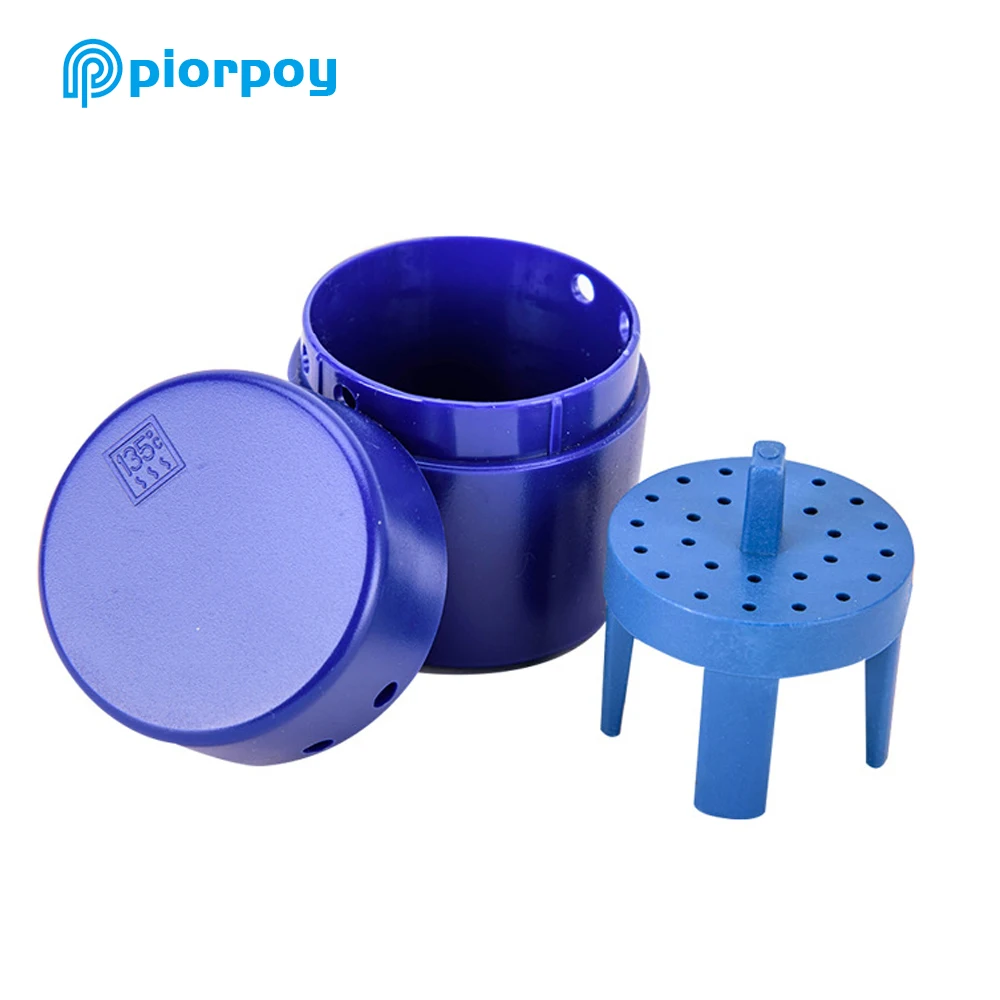 PIORPOY 26 Holes Dental Endo Files Holder Dentistry Tool Burs Organizers Gutta Percha Points Disinfection Box Sterilizer Case