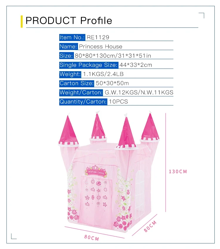 PANGDUBE Baby Playpen Indoor Baby Activity Fence 80*80*130cm Princess House Baby Girl Castle Christmas Gift for Girl