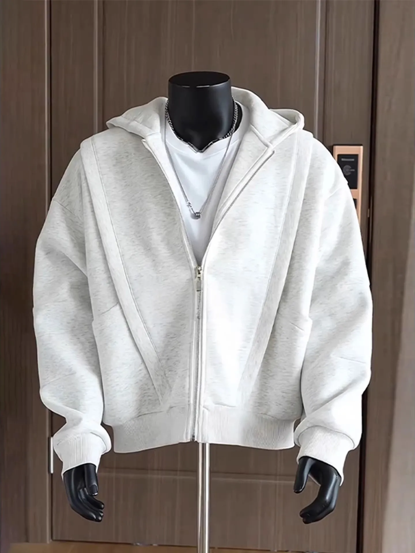 

Кардиган-худи больших размеров для весны и осени, однотонный, универсальный, дышащий, антибактериальный, ветрозащитный, самонагревающийся.