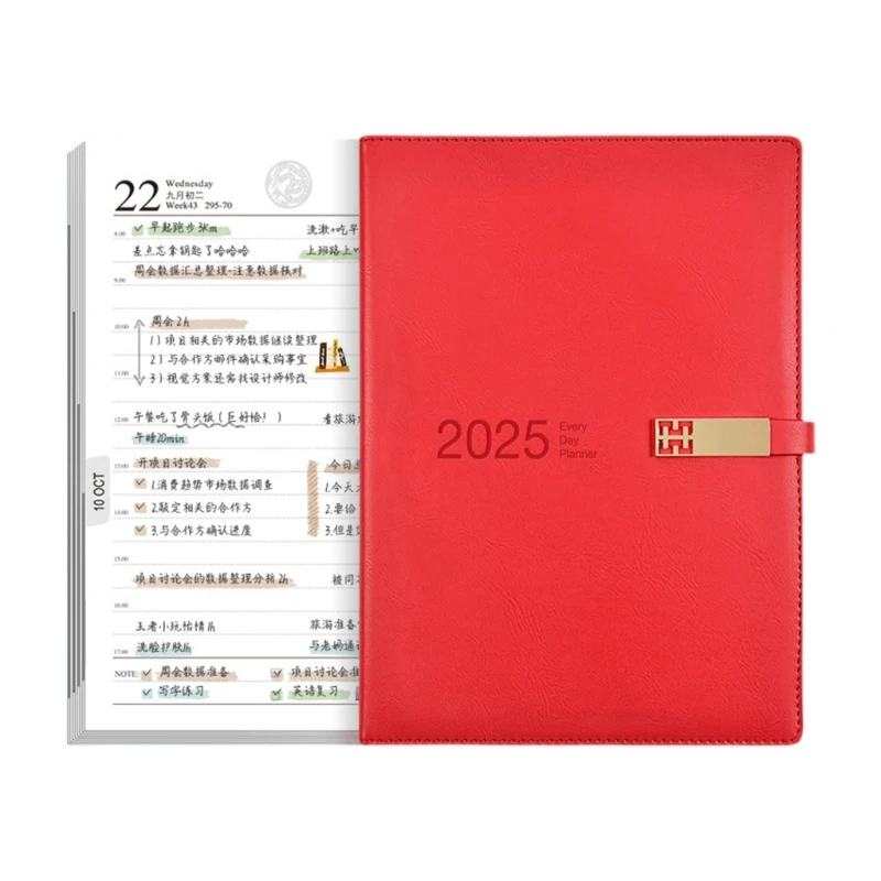 2025 Academic Planner Notebook ลงวันที่แผ่นสำหรับครูนักเรียน Planning Dropship