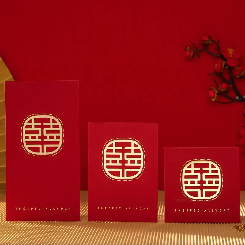 30 Stuks Chinees Nieuwjaar Rode Enveloppen Patroon Tas Cadeau Papier Hongbao Geluksgeld Tas Lente Festival Bruiloft China Envelop