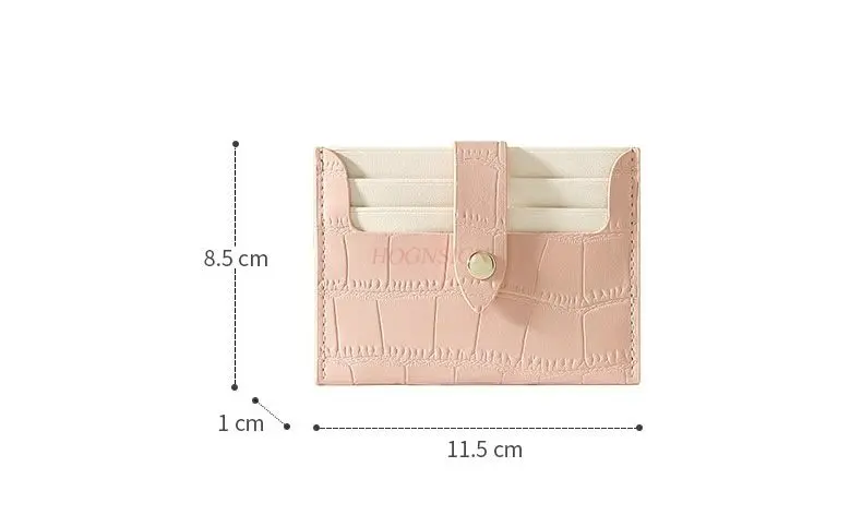 قطعة واحدة من بطاقة البنك، مشبك بطاقة الائتمان، غطاء بطاقة قصيرة، إبزيم رفيع للسيدات، حقيبة بطاقات متعددة الفتحات، رفيعة جدًا #2