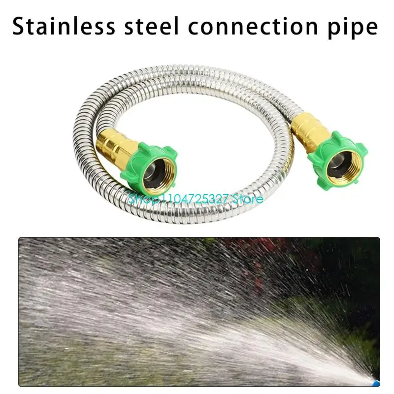 D8KF Leak Proof Metal Hose Connector Steel Washing Machine Adapter Corrosion Resistant Hose Adapter for Washing Machines