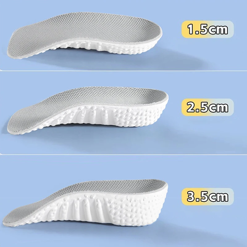 Memory Foam Height Increase Insoles Sneakers Heel Lift Shoe Pads for Men Women Shoes Flat Feet Arch Support Orthopedic Insoles image 2