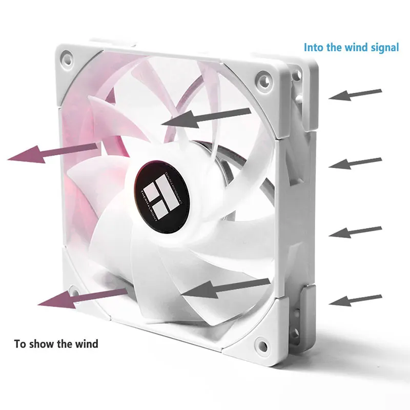 Thermalright-TL-C12RW-S ARGB Ventilador, Reverse Air Out Chassis, Chassis colorido, 4Pin, PWM, 1500 Velocidade, 12cm