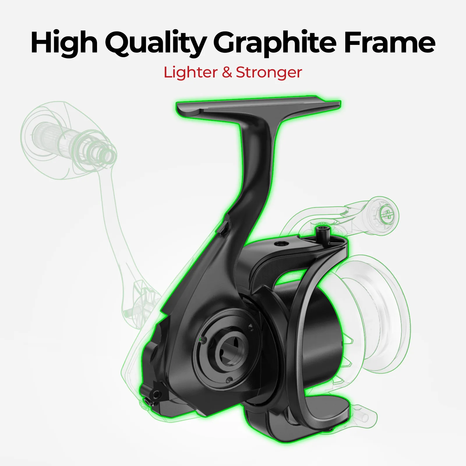Piscifun Viper X Spinning Fishing Reel 4-15KG Max Drag 5.2:1/6.2:1 High Speed 10+1BB Smooth and Fast Ultra-Light Fishing Reels