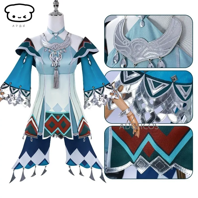 

Genshin Impact Lan Yan Cosplay Outfit 3D Vision Accessories Bracelets Headwear Women Dresses Halloween Costumes Lolita Style