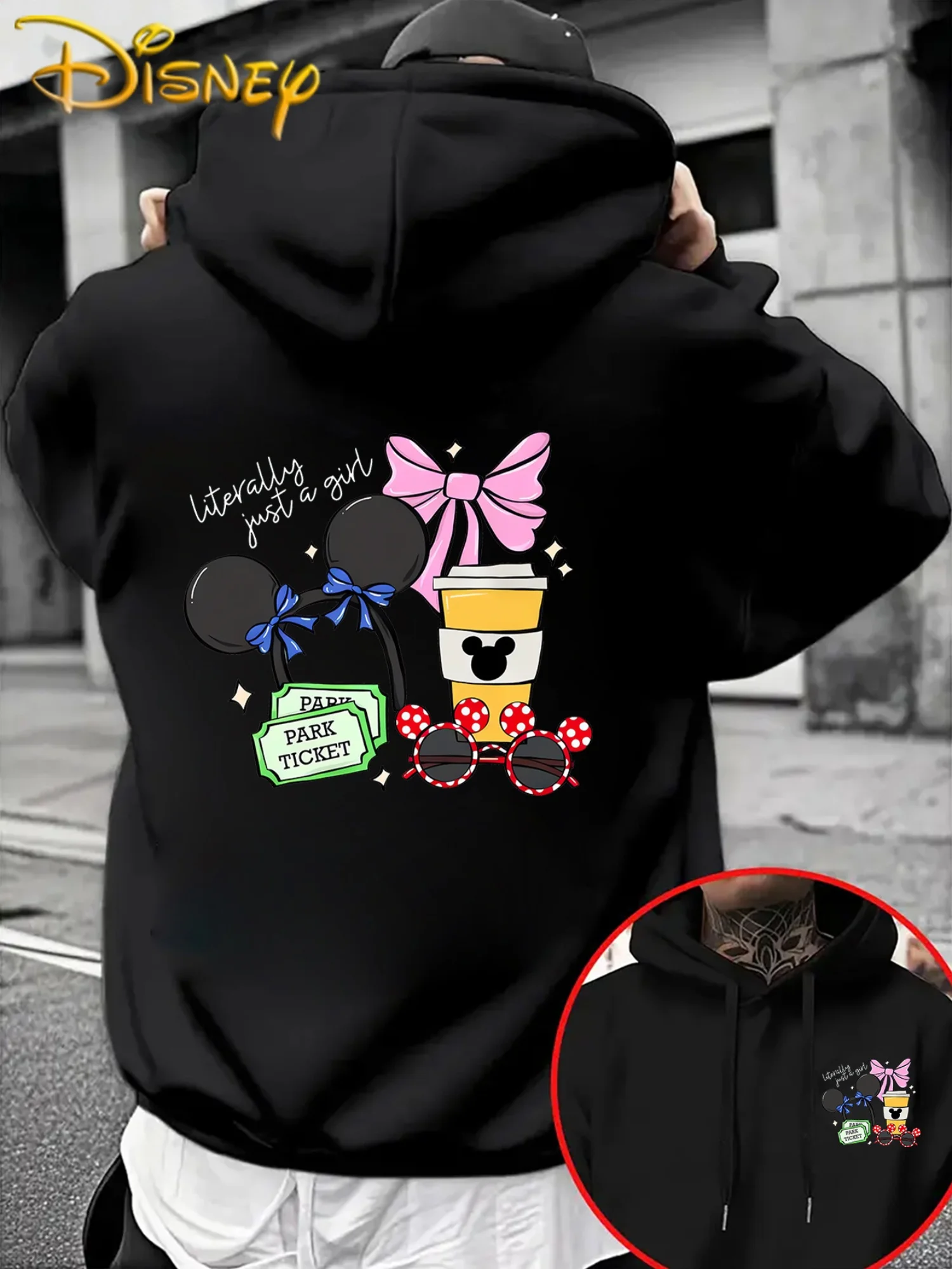 가을과 겨울 디즈니 미키와 미니 마우스 후드 스웨터 유니섹스 레트로 스트리트 스타일 점퍼 남녀 공용 캐주얼