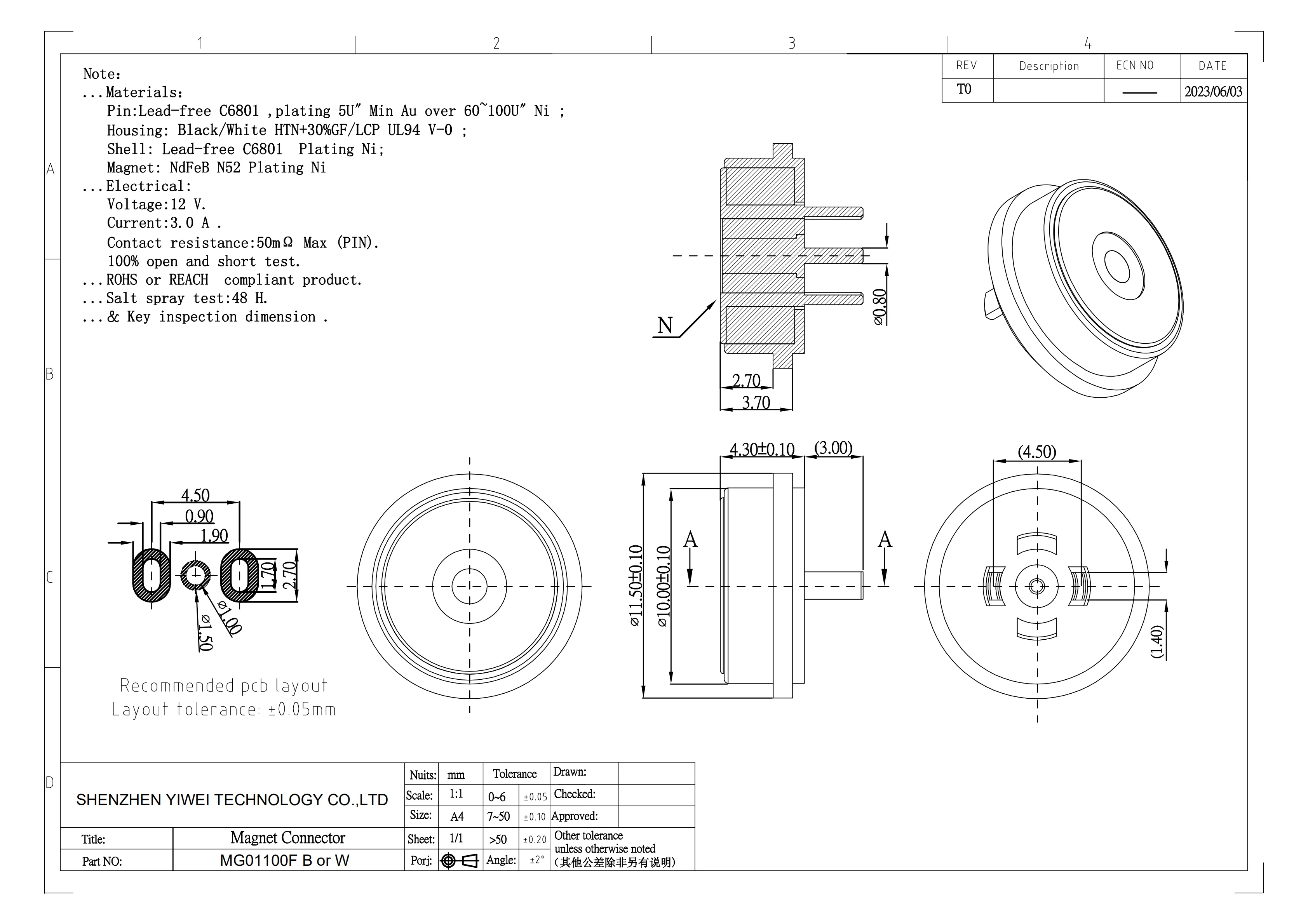 1 Satz magnetischer kreisförmiger PogoPin-Stecker, 2 A, männlich, weiblich, federbelastet, 4,0 5,0, 6,0 7,5 8,5 10,0 DC-Ladegerät, USB-Typ-C-Kabel – Detail 7