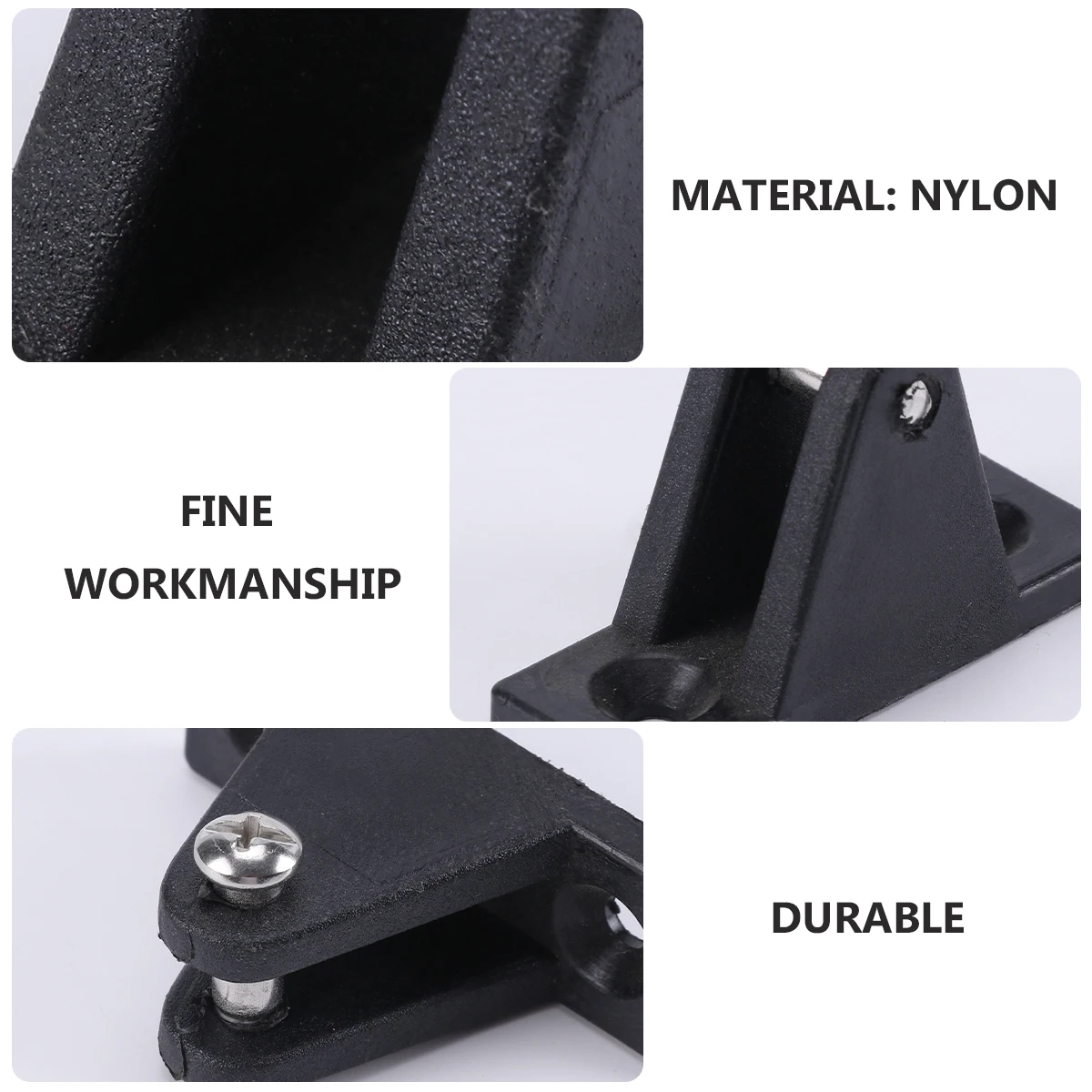 

4pcs Nylon Deck Hinge Durable Stainless Steel Screws Flat Base Boating Sunshade Accessories Corrosion Resistant