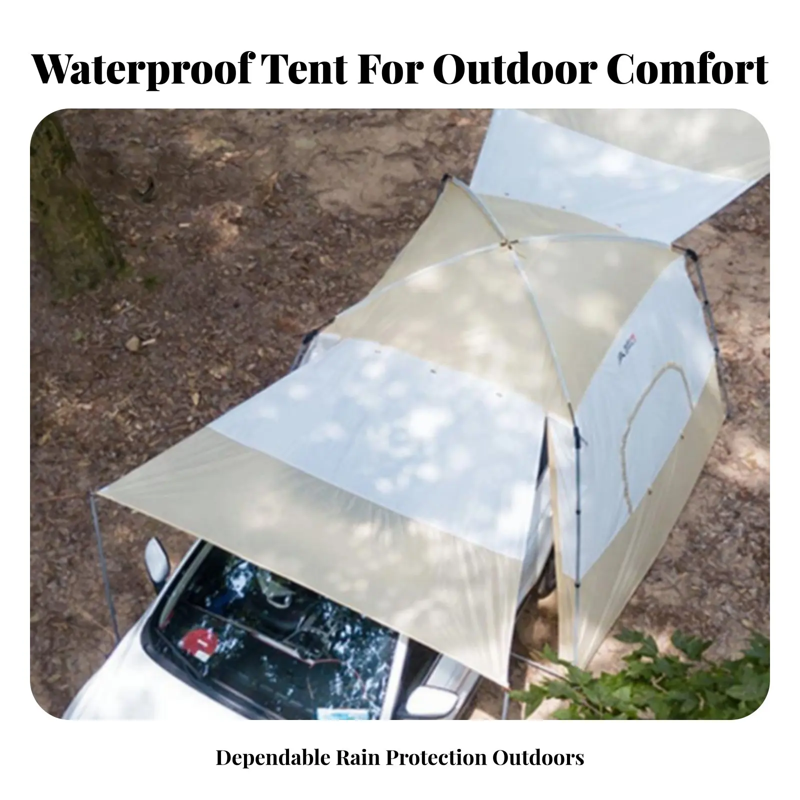 

Водонепроницаемый утолщенный автомобильный тент-пристройка, уличный навес от солнца для кемпинга, просторный пляжный дизайн, цвет хаки