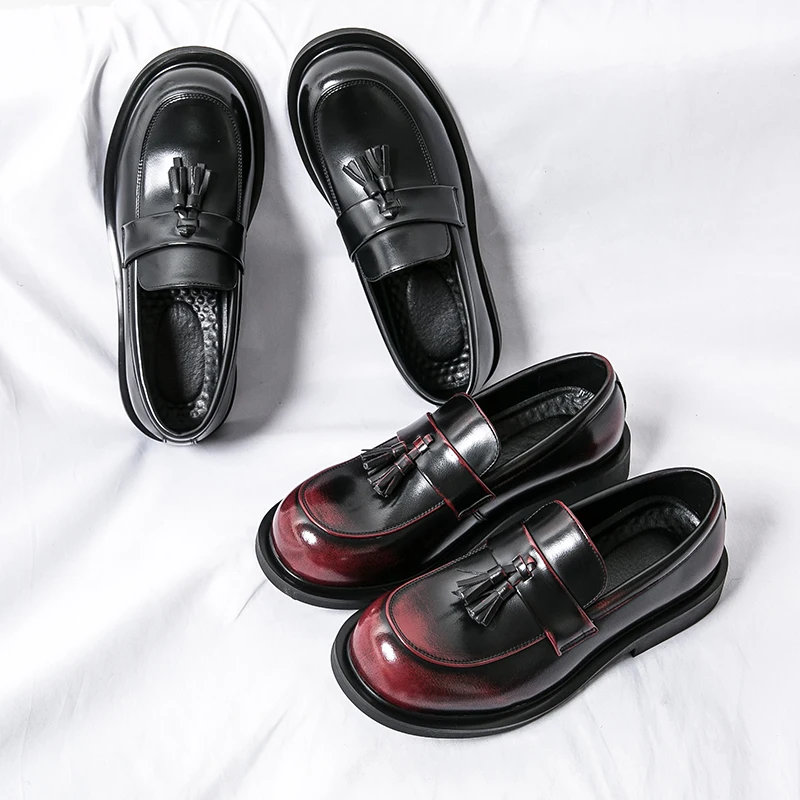 أحذية جلدية بسحاب للرجال للخريف، أحذية رسمية وغير رسمية على الطراز البريطاني، أحذية جلدية عالية الجودة، أحذية قصيرة، أسود مقاس كبير م #2