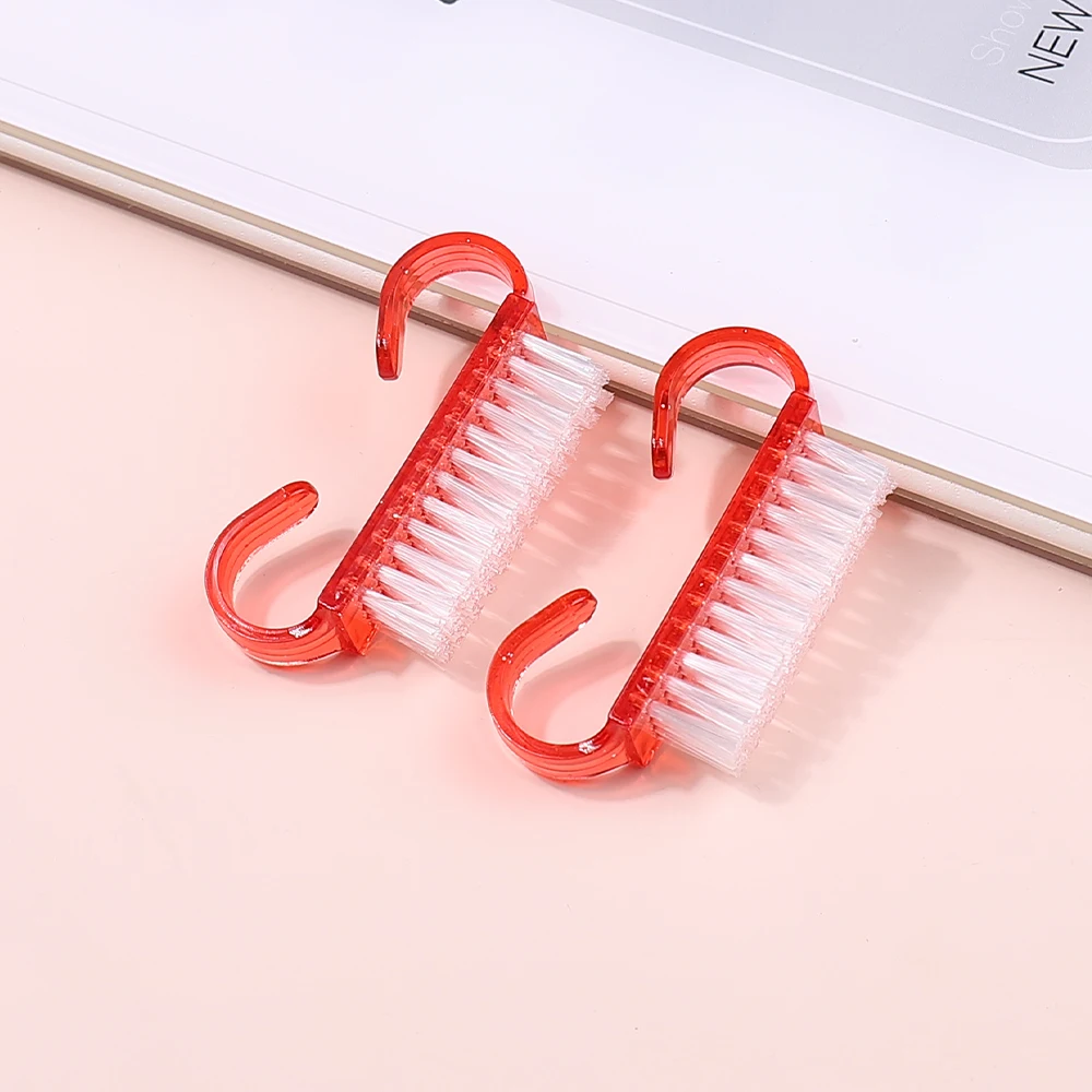 50 Teile/los Reinigung Nagel Pinsel Werkzeuge Bunte Kunststoff Staub Reiniger Pinsel Nail art Maniküre Pediküre Pulver Weiche Entferner – Detail 8