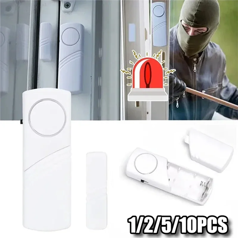 

LBER Door Magnetic Alarm Home Anti-Theft Door Opening Sensor 10 Pcs Wireless Door Andwindow Anti-Theft Alarm