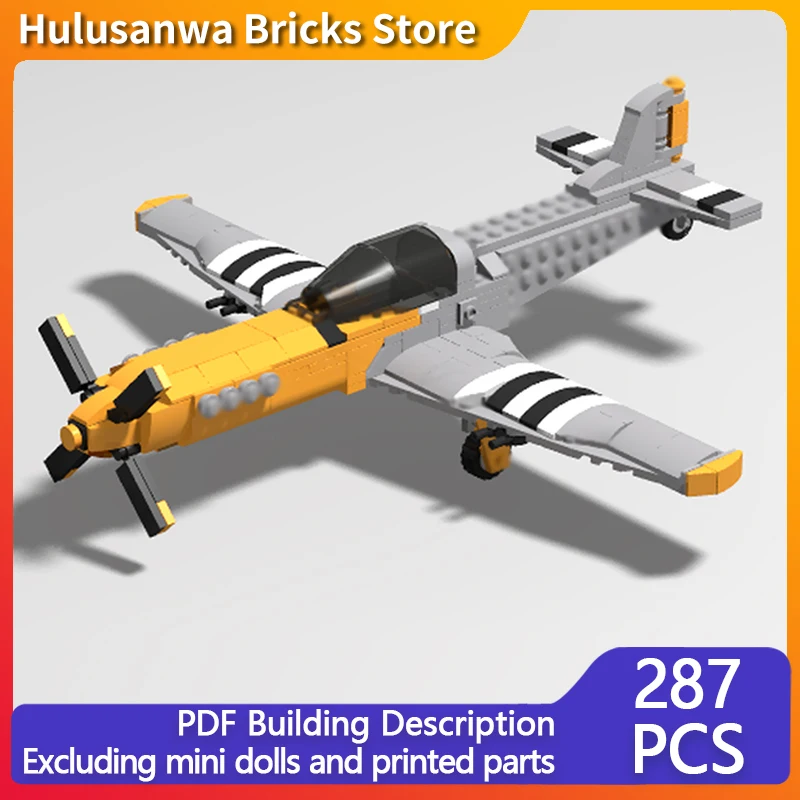 

Модель военного истребителя P-51 времен Второй мировой войны, конструктор MOC, военная техника, модульные технологические подарки, праздничные наборы для сборки, детские игрушки