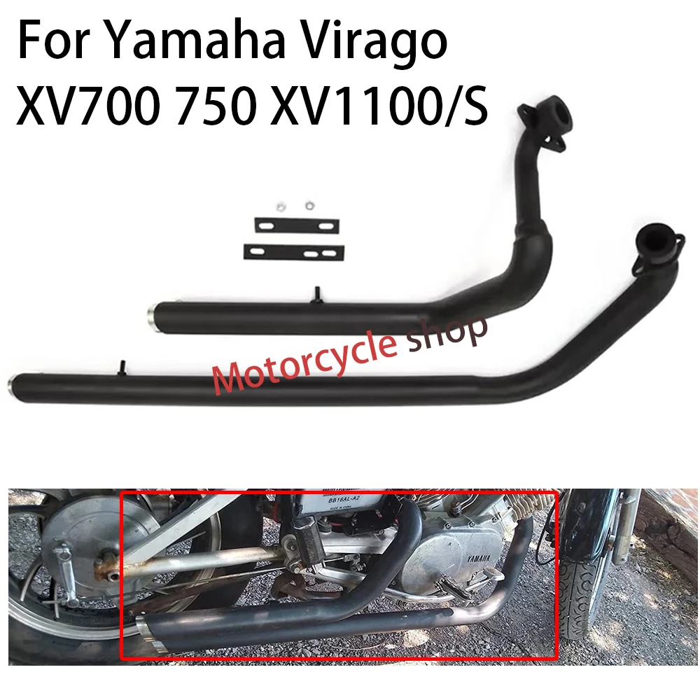 

Для Yamaha Virago V Star XV700 XV750 XV1100/S XV1100 XV1100S Shortshots в шахматном порядке, полный комплект выхлопной системы, глушитель, глушители