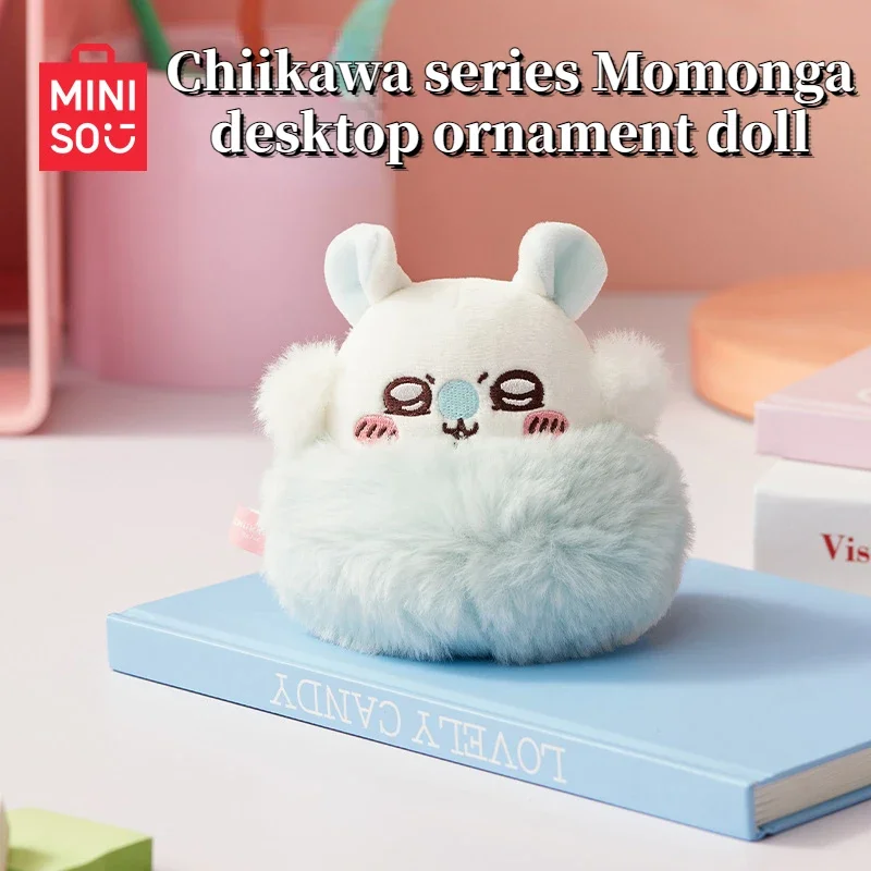 MINISO أنيمي الكرتون Chiikawa سلسلة Momonga سطح المكتب زخرفة أفخم دمية لطيف Momonga الأطفال أفخم دمية غرفة الديكور هدية
