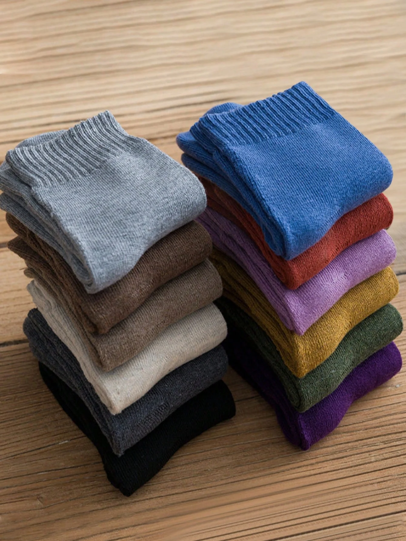 1/3/5/10/15 Pairs Ladies Pure Color Mid-Calf Socks Comfortable Waist-Cinching Simple Versatile Casual Stockings Random Pack